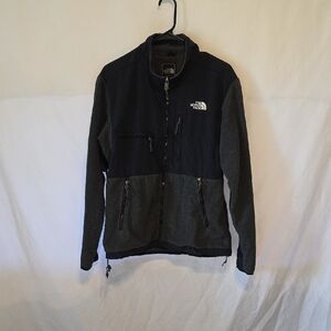 The North Face Denali Black and Charcoal Contrast Fleece Jacket